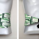 Budweiser King of Beers Cummerbund Green White USA Made St Patty's Day Cotton