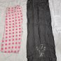12 Vintage Rectangular Head Scarf Scarves Wraps Stripes Floral Polka Dots