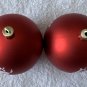 2 New Pendleton Whisky Let 'er Buck Red Plastic Ornaments White logo 3"