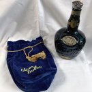 Empty Blue Royal Salute Scotch Whisky Bottle Wade Chivas Brothers Limited & Bag Empty Blue Royal Salute Scotch Whisky Bottle Wade Chivas Brothers Limited & Bag