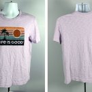 Life is Good Palm Trees Sun Logo T Shirt Mens Small Purple Cotton Life is Good Palm Trees Sun Logo T Shirt Mens Small Purple Cotton