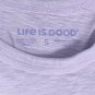 Life is Good Palm Trees Sun Logo T Shirt Mens Small Purple Cotton