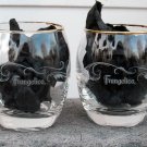 2 New Etched FRANGELICO Rounded Glasses Gold Rimmed 9 oz