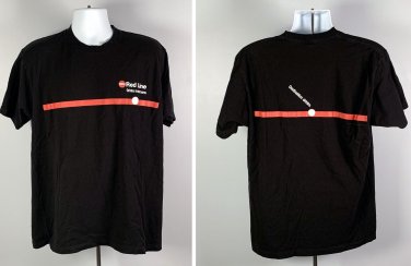 Maker's Mark Bourbon Red Line Drinks Made Here T Shirt Mens XL