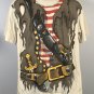 Pirate Buccaneer Dagger Pistol Rum Bottle T Shirt Mens Large Costume
