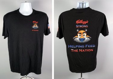 Kellogg's Strong Tony the Tiger Helping Feed the Nation T Shirt Mens Medium