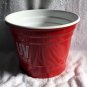 New UV Vodka Plastic Ice Bucket or Enormous Cocktail Glass Party Red 8" Tall