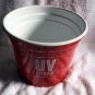 New UV Vodka Plastic Ice Bucket or Enormous Cocktail Glass Party Red 8" Tall