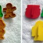 5 Vintage Hallmark Mini Plastic Cookie Cutters Angel Bell Pilgrim Snowman
