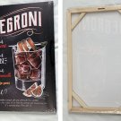 New Negroni Recipe Canvas Print Wall Art 15.75" by 22.75" Bar Decor Campari