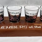 Wall Drug South Dakota 4 Shot Glasses for Members of the Bar Wood Holder Cowboy Wall Drug South Dakota 4 Shot Glasses for Members of the Bar Wood Holder Cowboy