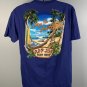 Ron Jon Surf Shop Living the Good Life T Shirt Mens Large Tropical Beach Scene