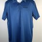 Samsung Embroidered Logo Polo Golf Shirt Mens XL Polyester Blue