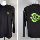 Hawaii Loa Turtle Logo Sport Shirt Mens Medium Nylon Spandex Black Hawai'i