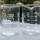 2 New Southern Comfort Body Chemistry Beaker Cocktail Glasses 300 ml Halloween