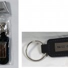 New Toyota Scion Leather & Metal Keychain Key Ring Blue Stitching