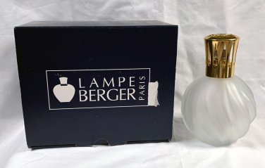 Lampe Berger Paris Opaque White Swirl Fragrance Lamp Glass Aromatherapy Oil