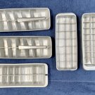 5 Vintage MCM Aluminum Ice Cube Maker Trays Metal 2 Quickube & 3 Unbranded