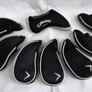 8 Callaway Golf Head Club Covers Black Cloth PW X 5-9 +