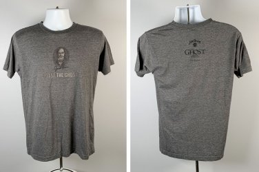 Jim Beam Toast the Ghost White Whiskey Jacob's Ghost Shirt Mens Medium