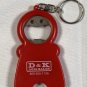 D & K Agri Sales Keychain Key Ring Bottle Opener Light Measuring Tape Farm
