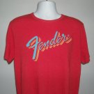 Lucky Brand Fender Guitars colorful logo t shirt Mens Large