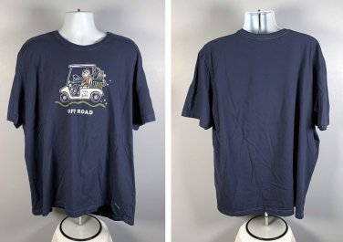 Life is Good Off Road Golf Cart Crusher T shirt Mens XXXL Blue