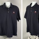 Kwik Shop Logo Short Sleeve Polo Shirt Mens XL Black Cotton Polyester Embroider