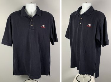 Kwik Shop Logo Short Sleeve Polo Shirt Mens XL Black Cotton Polyester Embroider