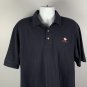 Kwik Shop Logo Short Sleeve Polo Shirt Mens XL Black Cotton Polyester Embroider