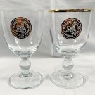 2 Gouden Carolus Dor Stemmed Beer Glass Gold Logo 10 oz