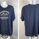 Life is Good Diversified Portfolio Golf Clubs Crusher T shirt Mens XXXL Blue