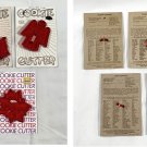 5 New Vintage Plastic HRM Cookie Cutters Church Angel Holly Poinsettia Shepherd