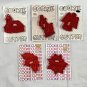 5 New Vintage Plastic HRM Cookie Cutters Church Angel Holly Poinsettia Shepherd