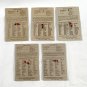 5 New Vintage Plastic HRM Cookie Cutters Church Angel Holly Poinsettia Shepherd