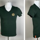 Jagermeister Gold Stag Logo V Neck T Shirt Womens Medium Green 50/50