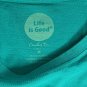 Life is Good Camper Mountains Dog Sun Crusher T Shirt Womens Medium Classic Fit
