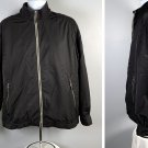 Tommy Bahama Jacket Mens Large Black Bomber Windbreaker Lined Full Zip Tommy Bahama Jacket Mens Large Black Bomber Windbreaker Lined Full Zip