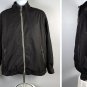 Tommy Bahama Jacket Mens Large Black Bomber Windbreaker Lined Full Zip