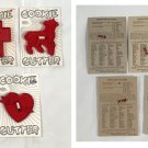 5 New Vintage Plastic HRM Cookie Cutters Lamb Cross Easter Egg Heart I Love You
