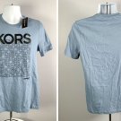 NWT Michael Kors Blue Short Sleeve T Shirt Mens Small Black Logo Design NWT Michael Kors Blue Short Sleeve T Shirt Mens Small Black Logo Design