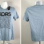 NWT Michael Kors Blue Short Sleeve T Shirt Mens Small Black Logo Design