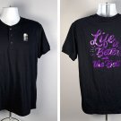 Taco Bell Life is Better with the Bell Henley Shirt Mens Medium Cotton Poly