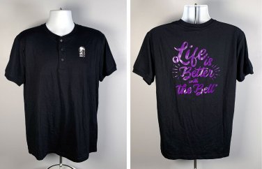 Taco Bell Life is Better with the Bell Henley Shirt Mens Medium Cotton Poly