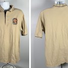 Royal Gorge Route Colorado Railroad Golf Polo Shirt Mens XL Cotton Tan