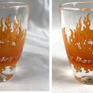 Harley Davidson Orange Flame Logo Shot Glass Shooter 2 oz Harley Davidson Orange Flame Logo Shot Glass Shooter 2 oz