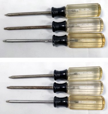 3 Craftsman USA Torx Screwdriver Set T10 T15 T20 Western Forge