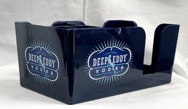 Deep Eddy Vodka Bar Caddy Napkin Swizzle Holder Plastic + Cocktail Napkins