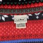 LL Bean Fleece Pullover Womens XL Polyester Snowflake Design 1/4 Zip