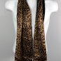 Talbots Leopard Animal Big Cat Silk Scarf Head Wrap 59" x8"